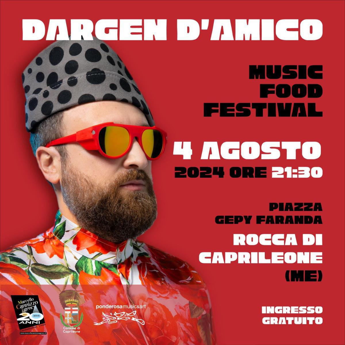 Dargen D'Amico - Sicily Food Festival - 2ª Tappa, 9ª Edizione (inizio ore 21:30)