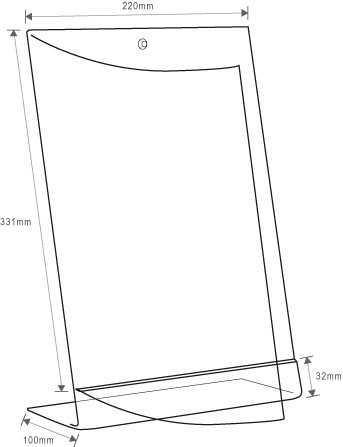 Taymar poster single side – tasca espositore da banco trasparente