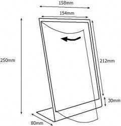 Taymar poster single side – tasca espositore da banco trasparente
