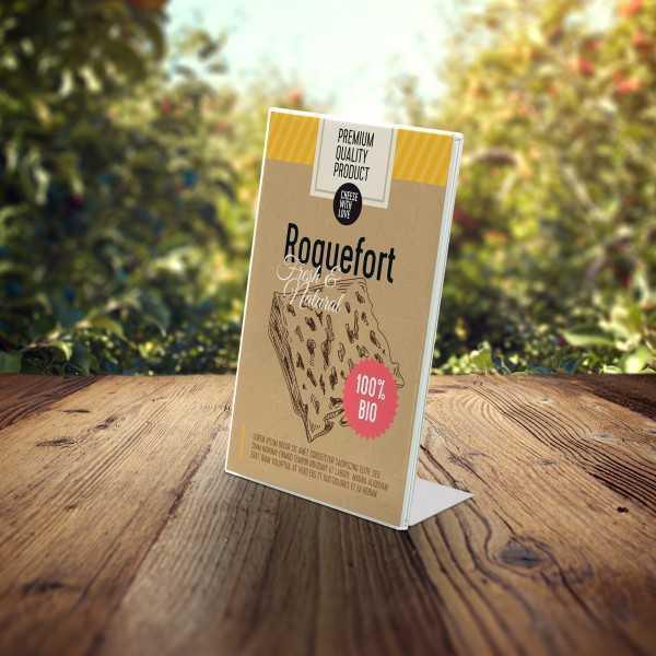 Espositore da banco in policarbonato per fogli e avvisi