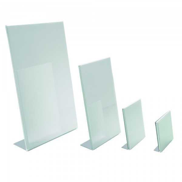 Espositore da banco in policarbonato per fogli e avvisi Espositore da banco in policarbonato per fogli e avvisi