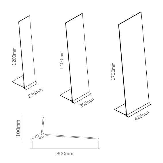 Glass folder clear - solo vetro e base Glass folder clear - solo vetro e base