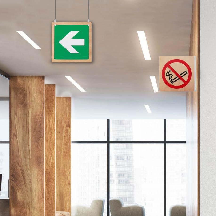 Wood Sign Module suspension Secure- quadrato Wood Sign Module suspension Secure- quadrato