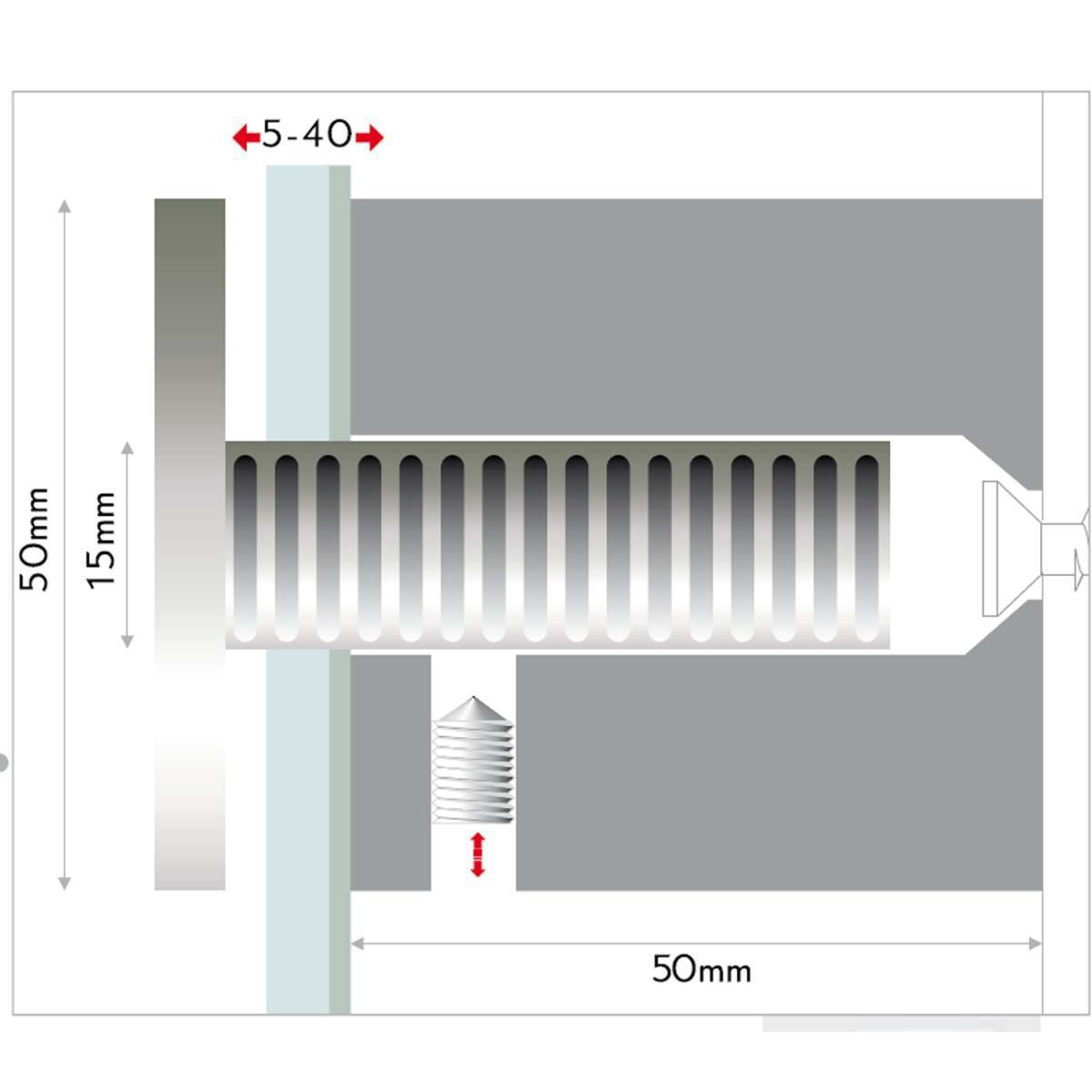 Fisso steel Ø 50mm Fisso steel Ø 50mm