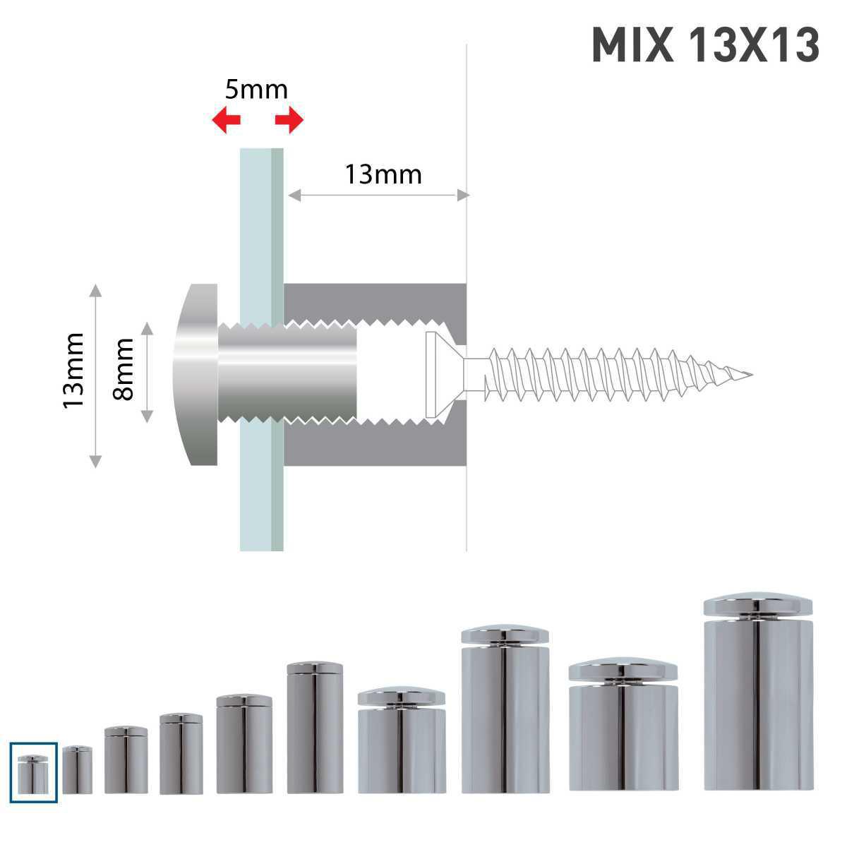 Fisso mix Ø13mm Fisso mix Ø13mm