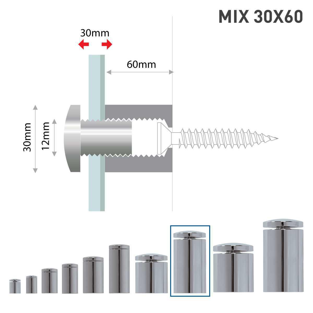 Fisso mix Ø30mm Fisso mix Ø30mm