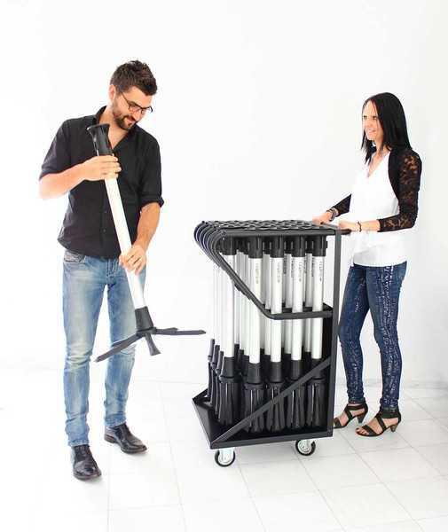 Set 25 tempaline + carrello di trasporto Set 25 tempaline + carrello di trasporto