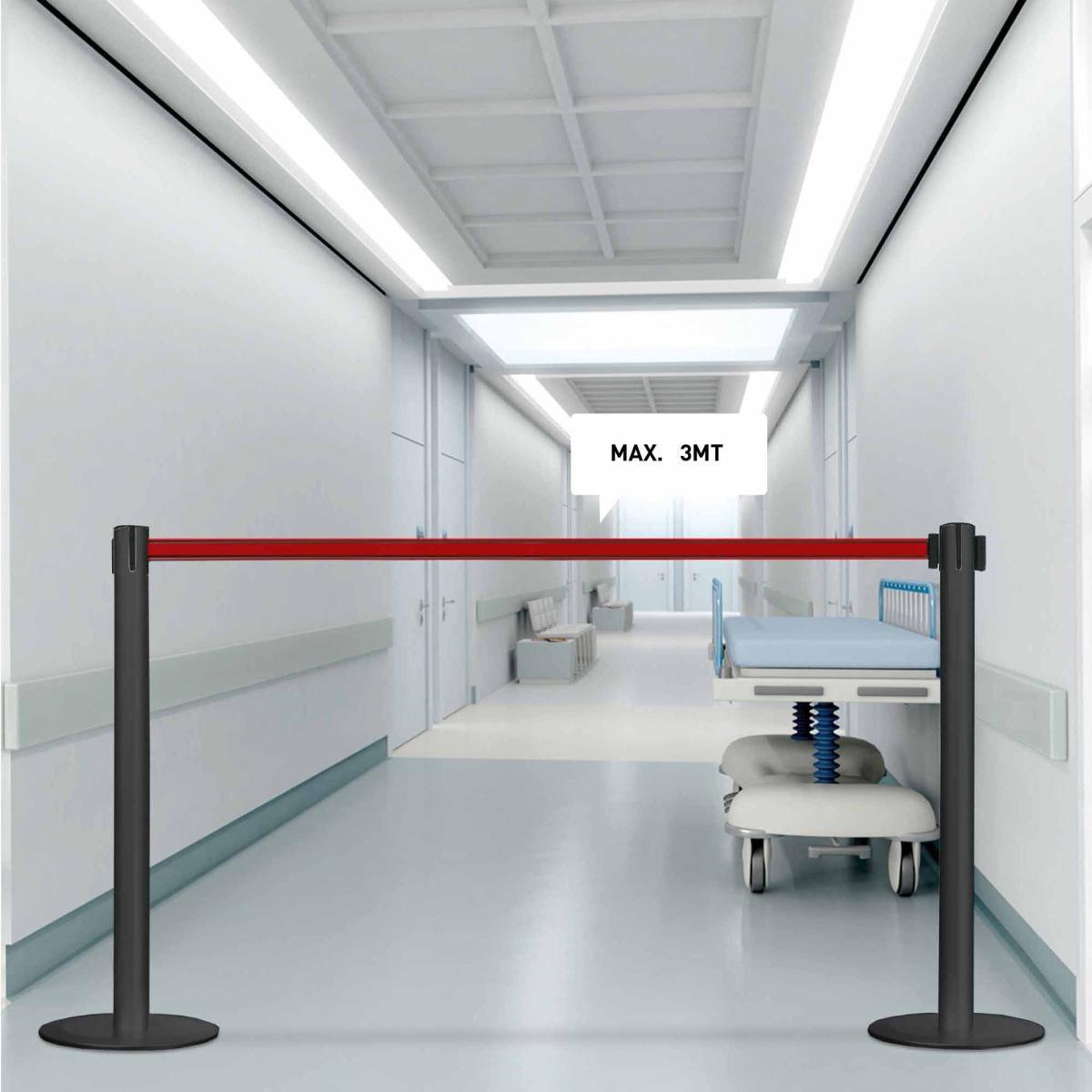 Stopper verniciato nero zigrinato Stopper verniciato nero zigrinato