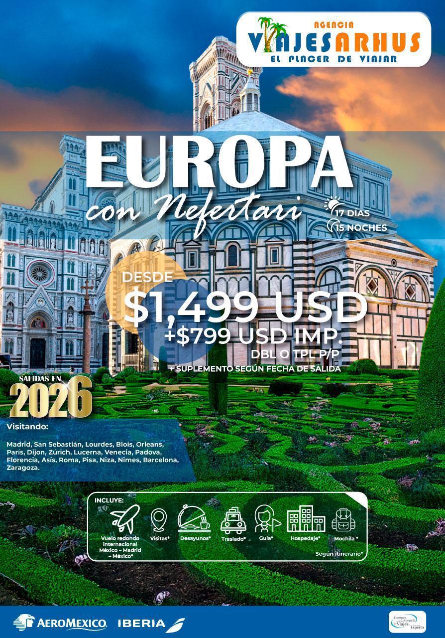 Europa con Nefertari 2026