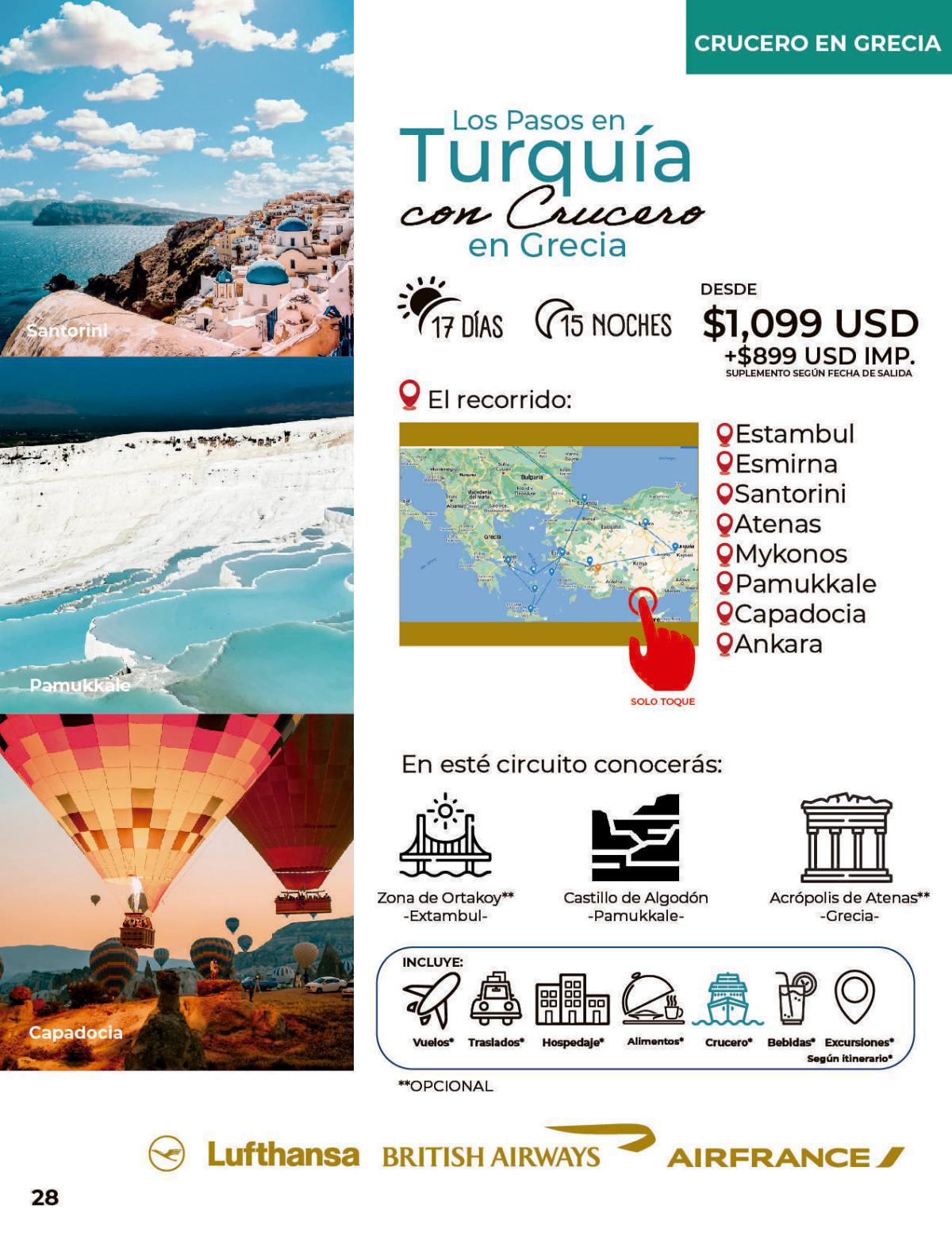 Los pasos en Turquía con Crucero en Grecia