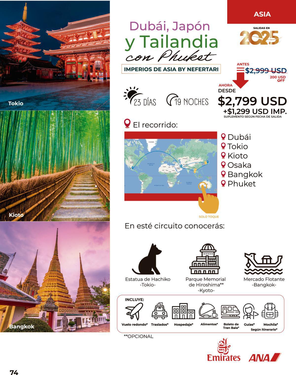 Dubái, Japón y Tailandia con Phuket