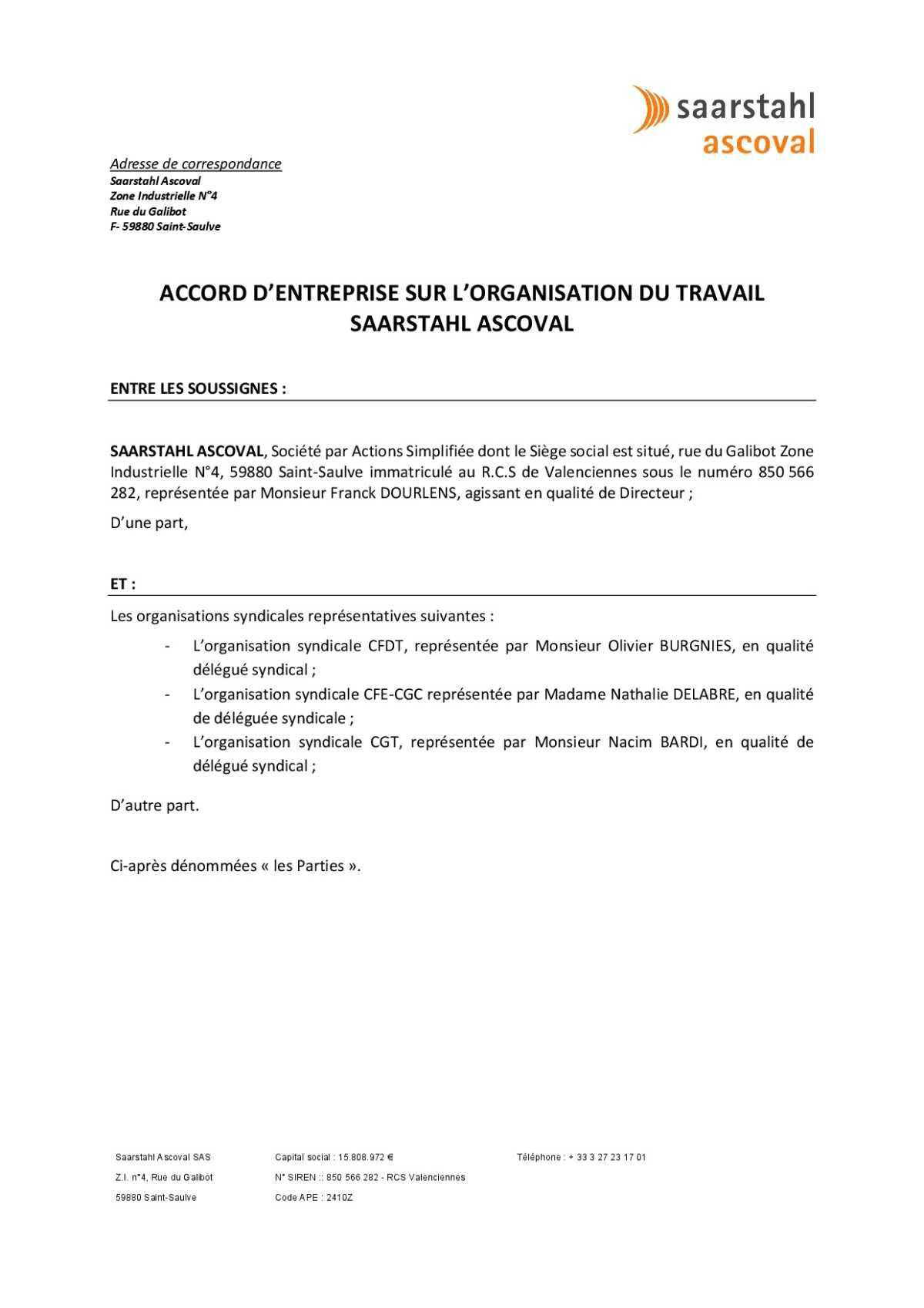 Temps de travail 4 équipes