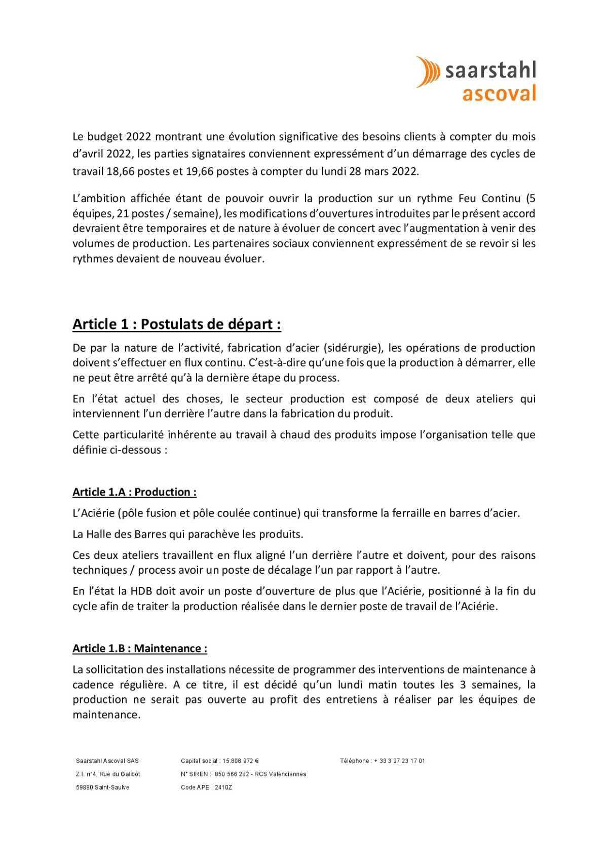 Temps de travail 4 équipes