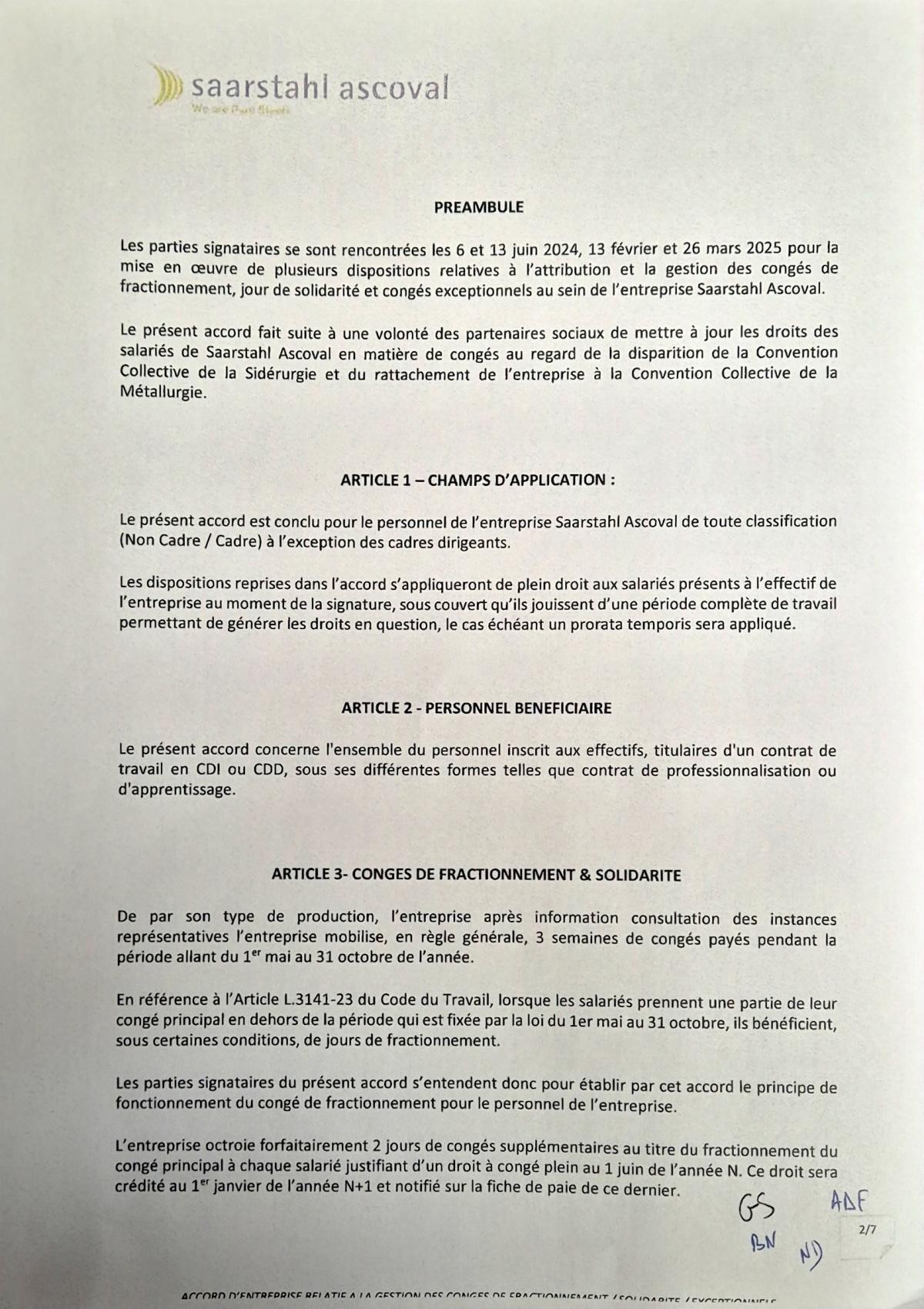 Congé exceptionnelle 