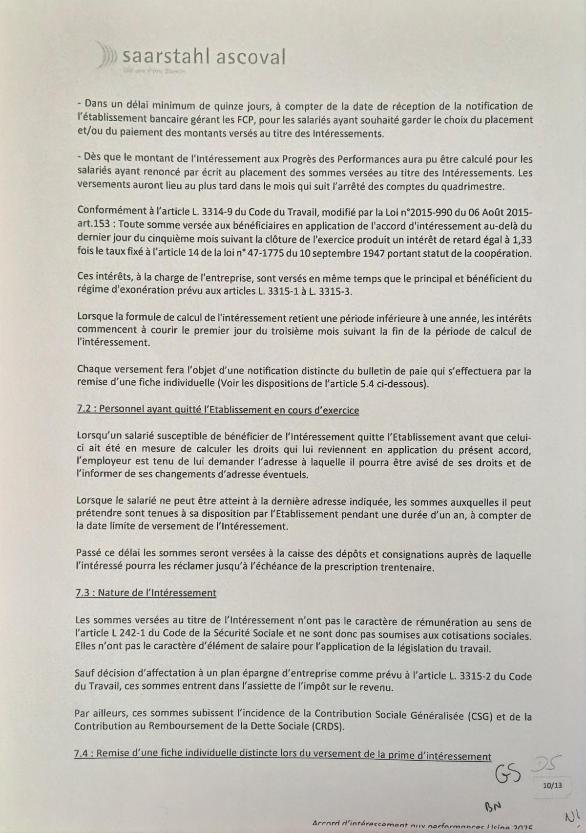 Intéressement 2025