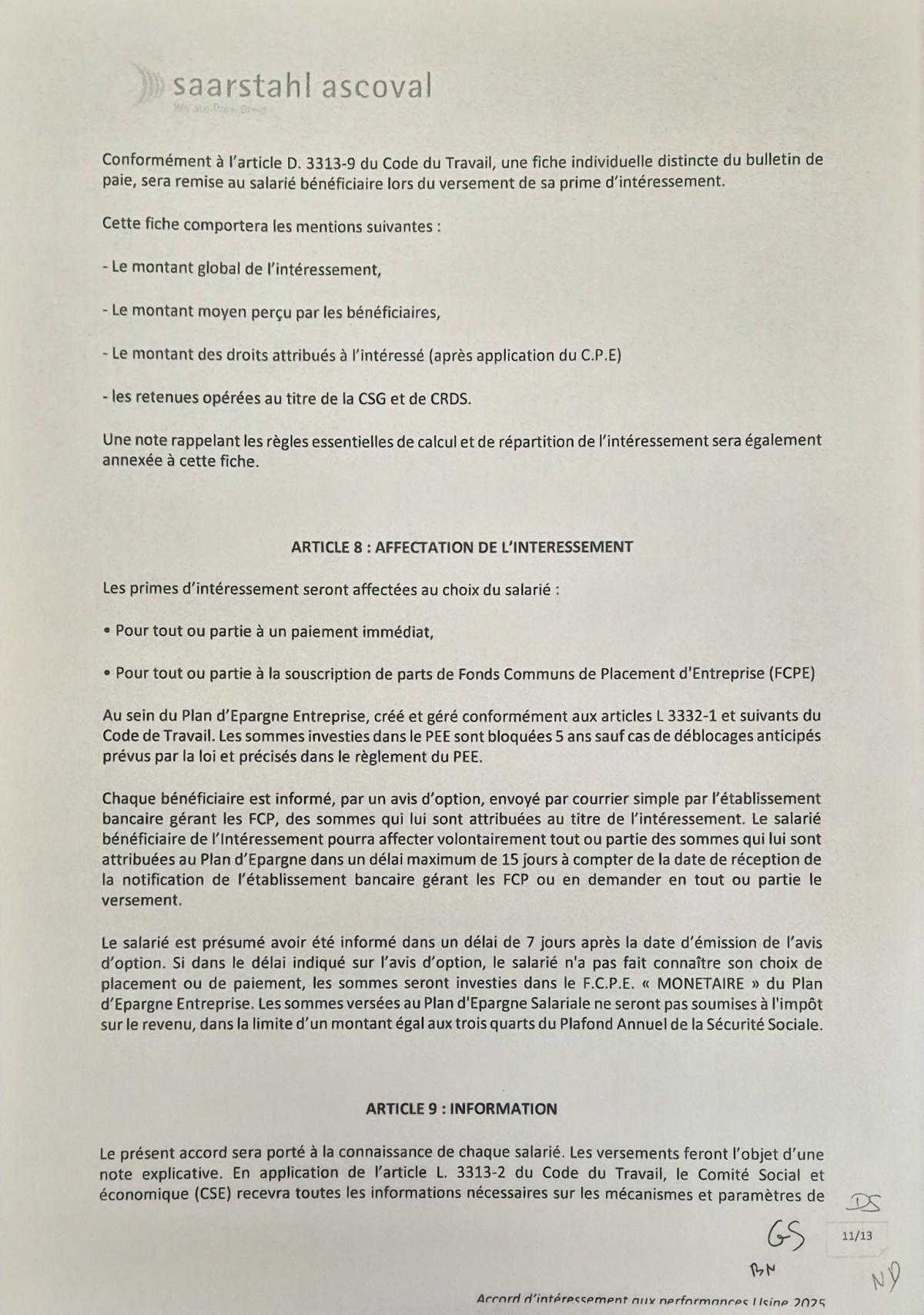 Intéressement 2025