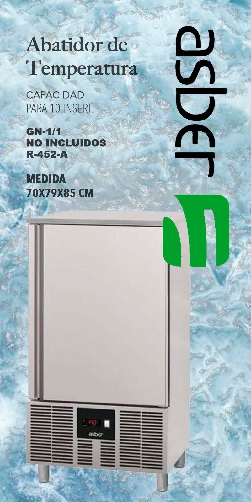 ABATIDOR DE TEMPERATURA CAPACIDAD PARA 10 INSERT.