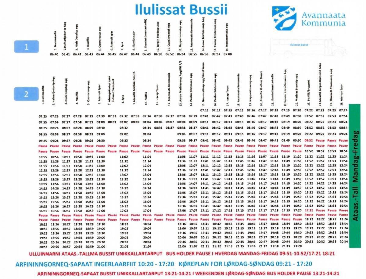 Ilulissat bussii - Public bus