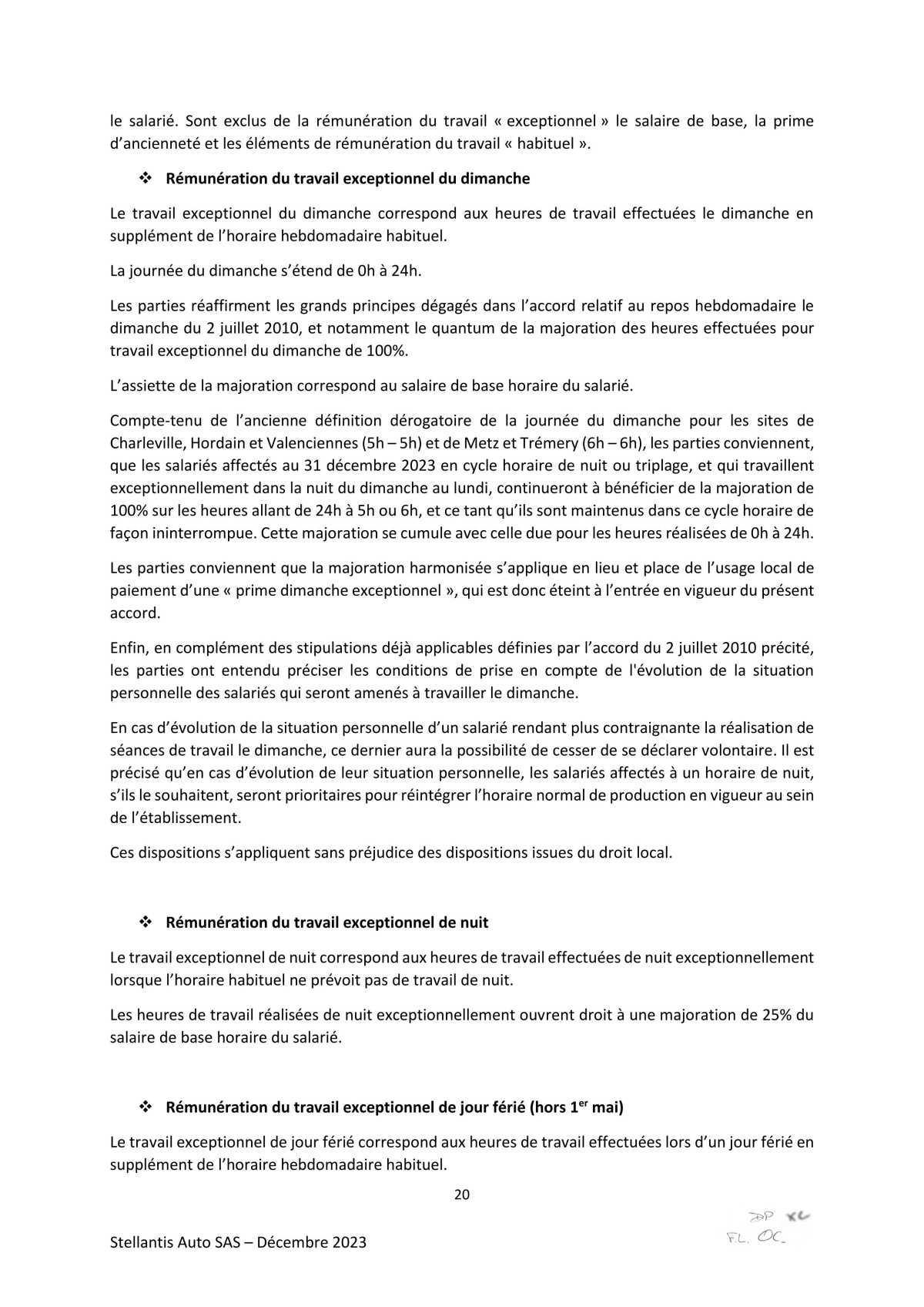 Accord d’adaptation du statut collectif Stellantis Auto SAS