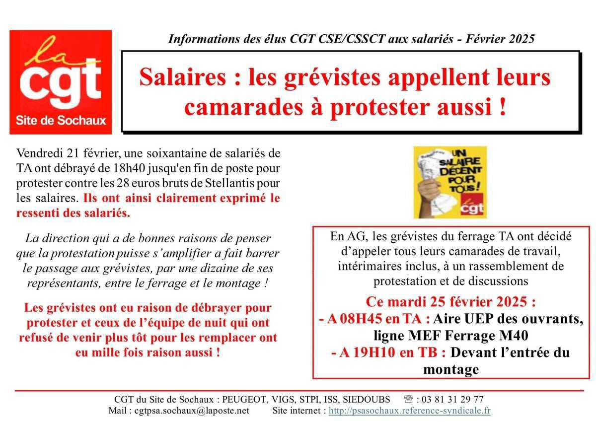 Salaires : les grévistes appellent leurs camarades à protester aussi ! 