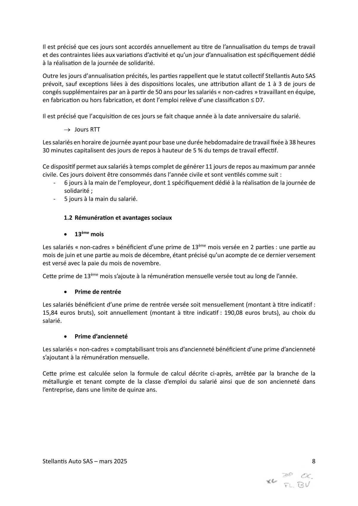 Accord collectif de substitution relatif à l'intégration de salariés du Groupe VEOLIA au sein de la société Stellantis Auto SAS