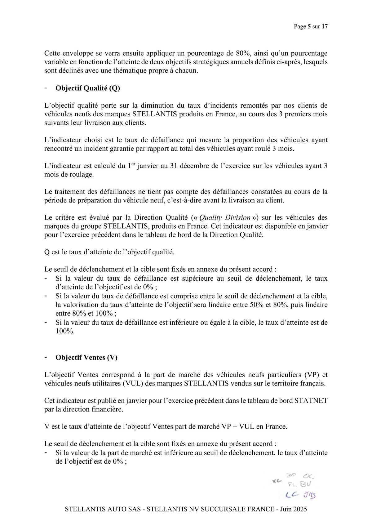 Accord de participation et d'intéressement 2025