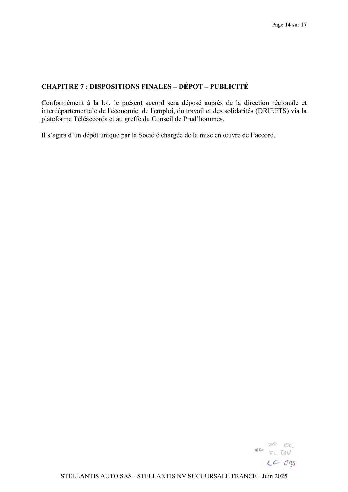 Accord de participation et d'intéressement 2025