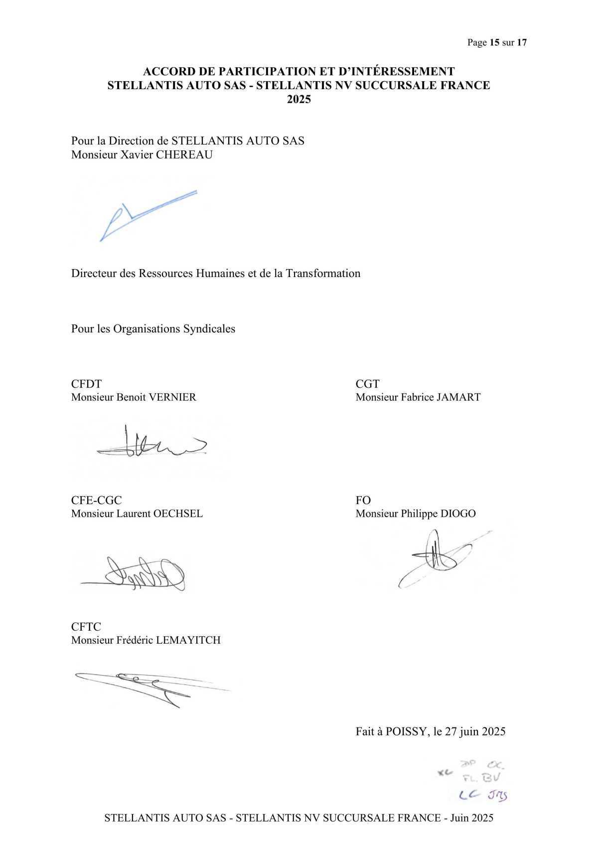 Accord de participation et d'intéressement 2025
