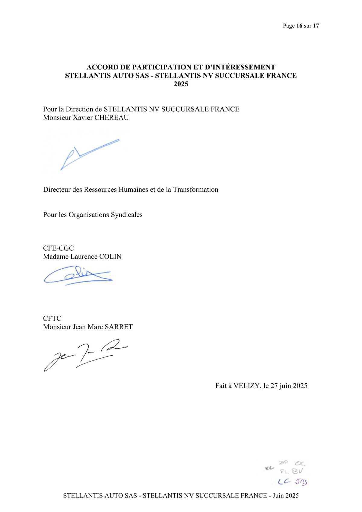 Accord de participation et d'intéressement 2025