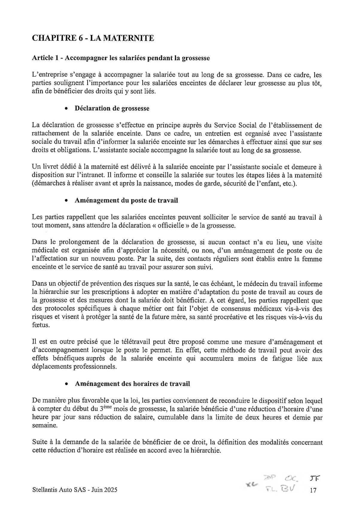 Accord Stellantis AUTO SAS relatif au développement de l'emploi féminin et à l'égalité professionnelle entre les Femmes et les Hommes 