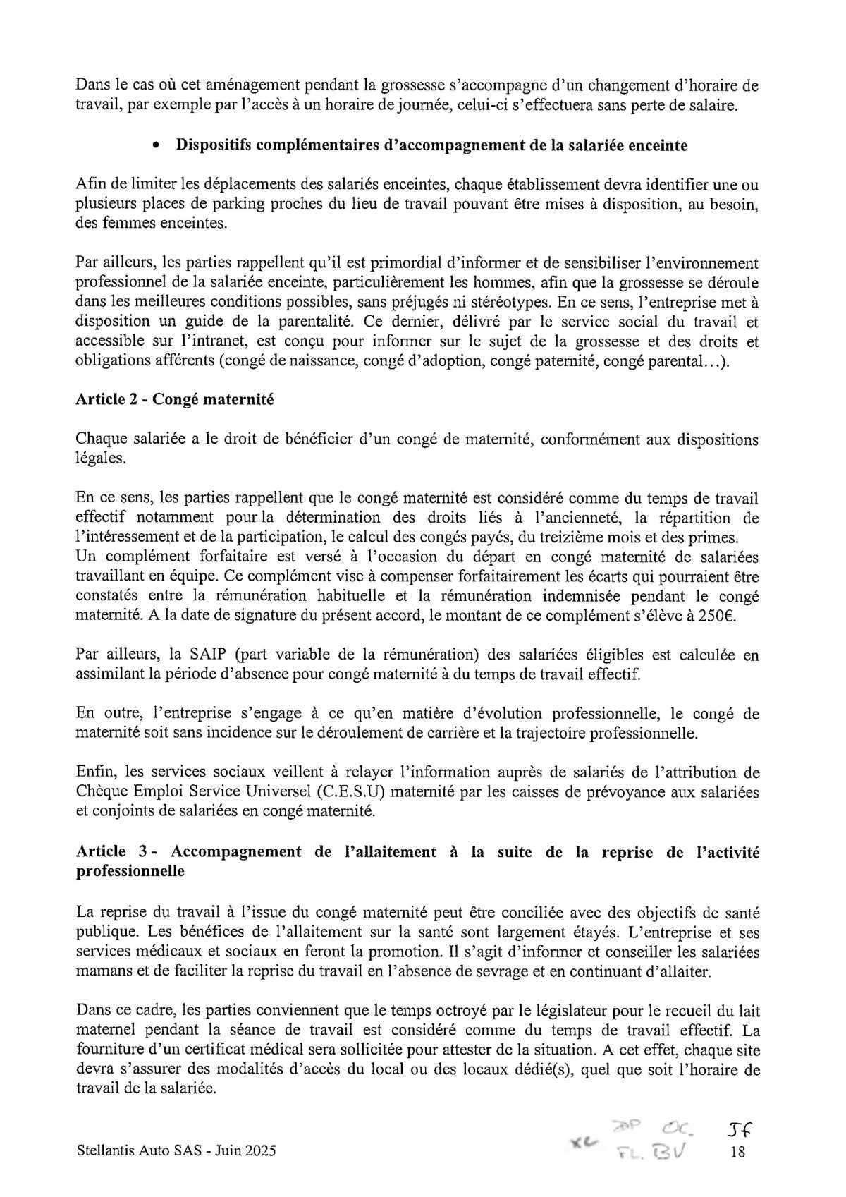 Accord Stellantis AUTO SAS relatif au développement de l'emploi féminin et à l'égalité professionnelle entre les Femmes et les Hommes 