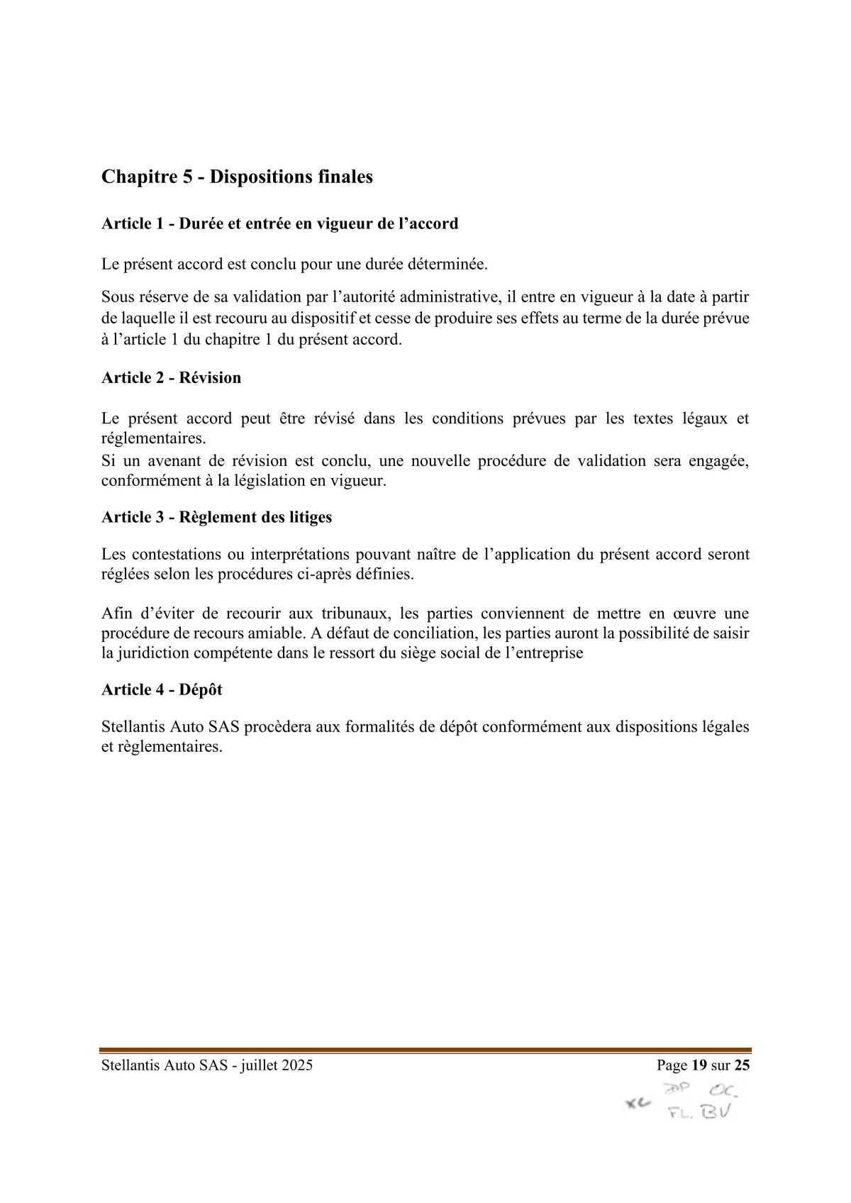 Accord Stellantis AUTO SAS portant sur la mise en œuvre du dispositif d'activité partielle de longue durée rebond
