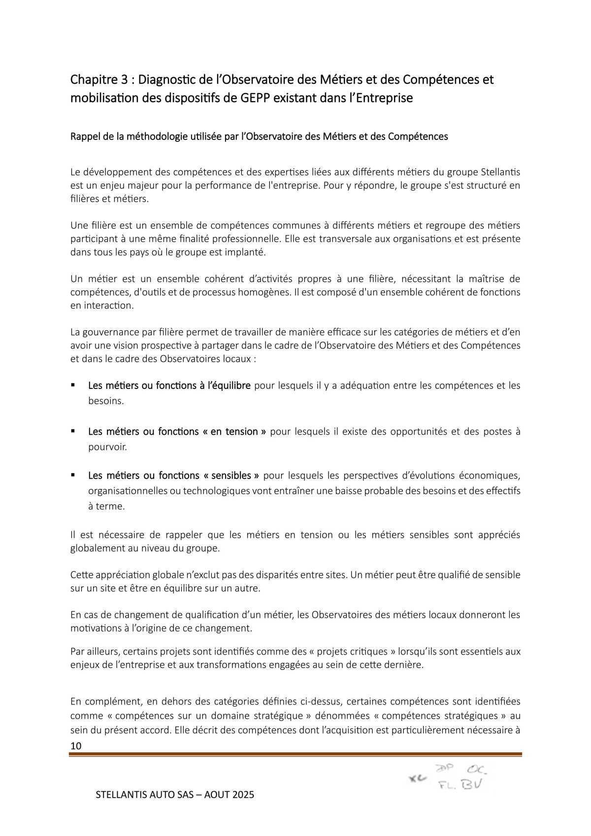 Accord Stellantis Auto SAS 2025-2026 relatif à la gestion des emplois et des parcours professionnels et aux ruptures conventionnelles collectives