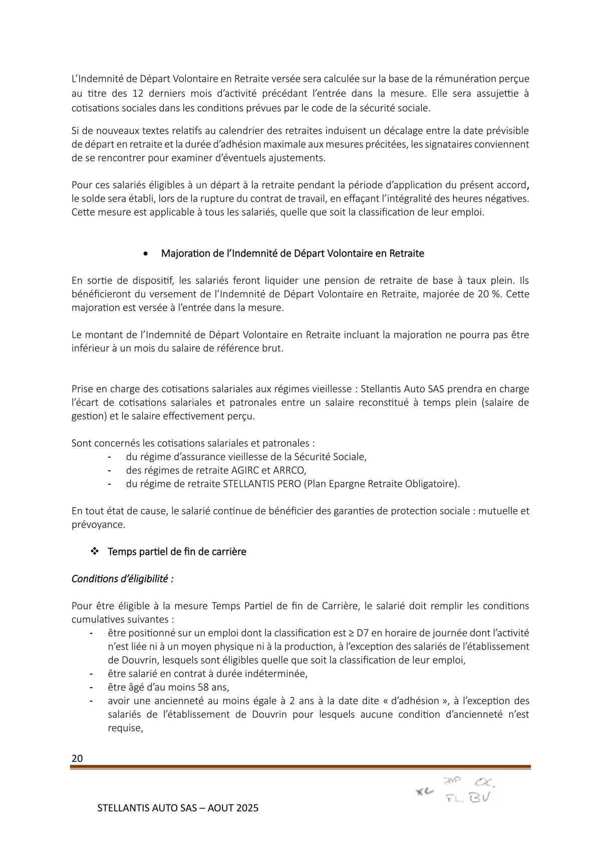 Accord Stellantis Auto SAS 2025-2026 relatif à la gestion des emplois et des parcours professionnels et aux ruptures conventionnelles collectives