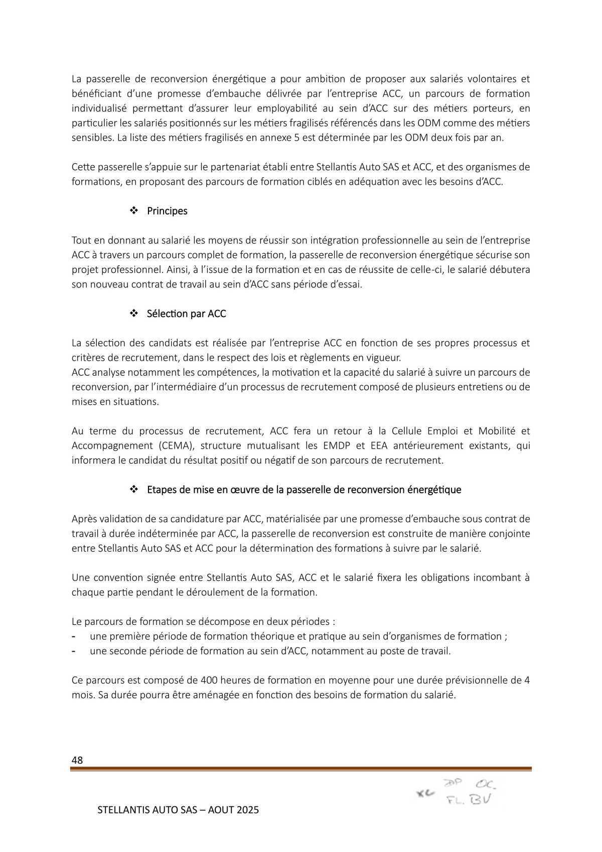 Accord Stellantis Auto SAS 2025-2026 relatif à la gestion des emplois et des parcours professionnels et aux ruptures conventionnelles collectives