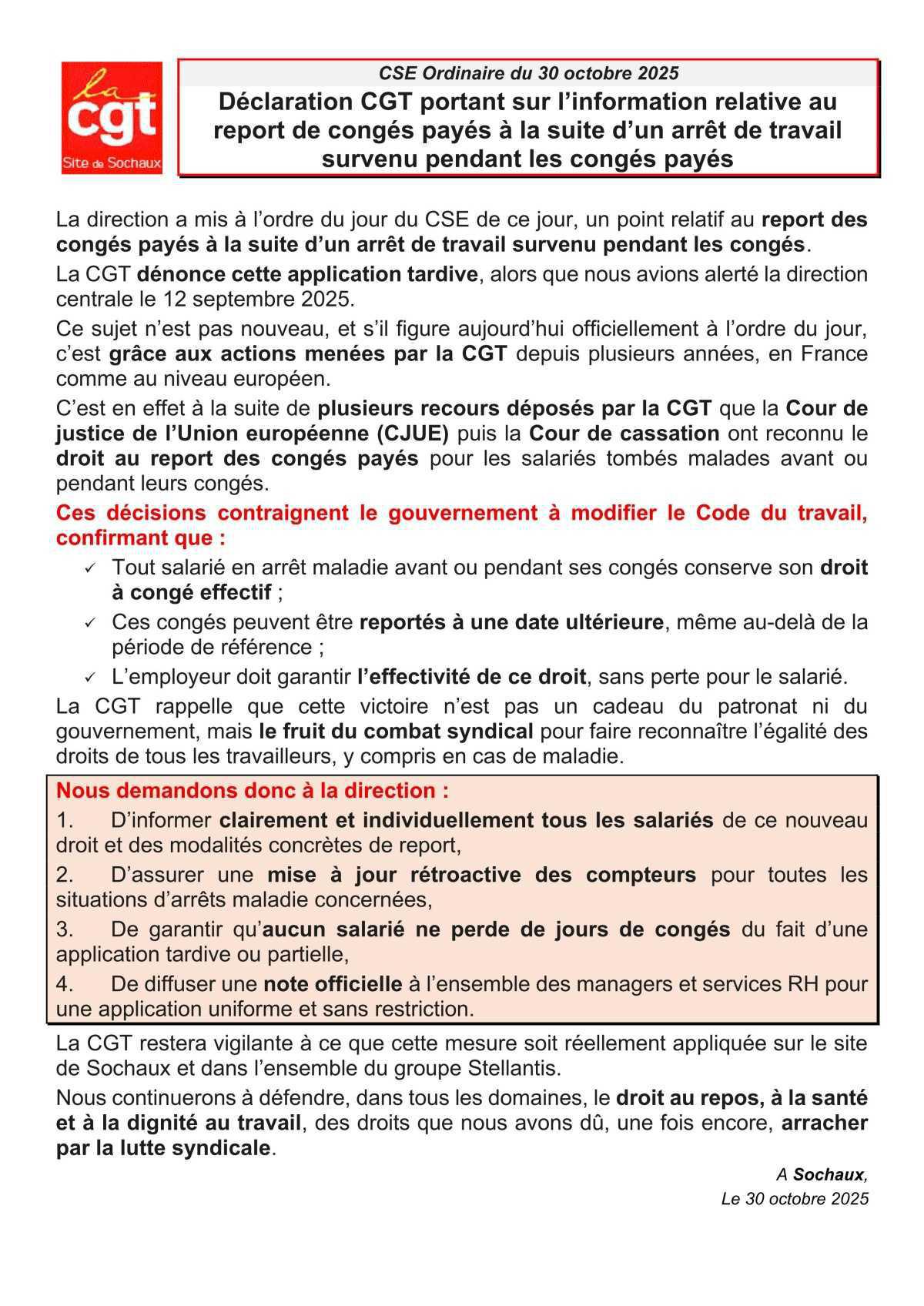 Tract 2025 - S46 - Emplois, salaires, conditions de travail : Tous dans le même bain !