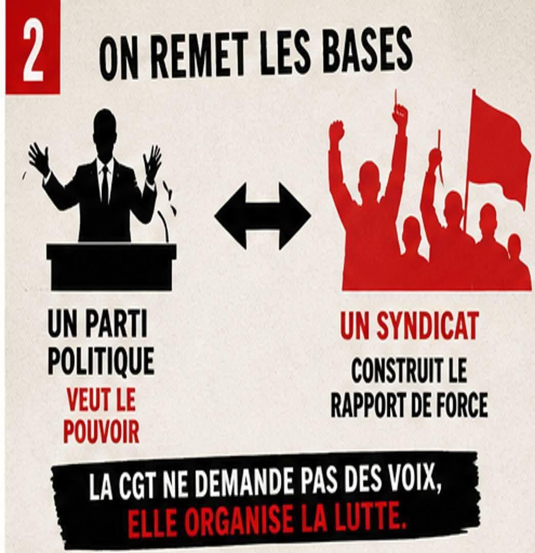 Non la CGT n'est pas un parti politique et heureusement !