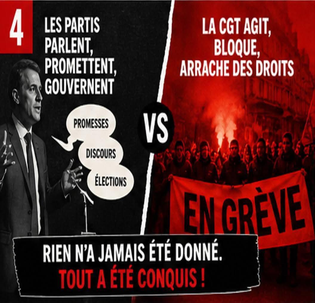 Non la CGT n'est pas un parti politique et heureusement !