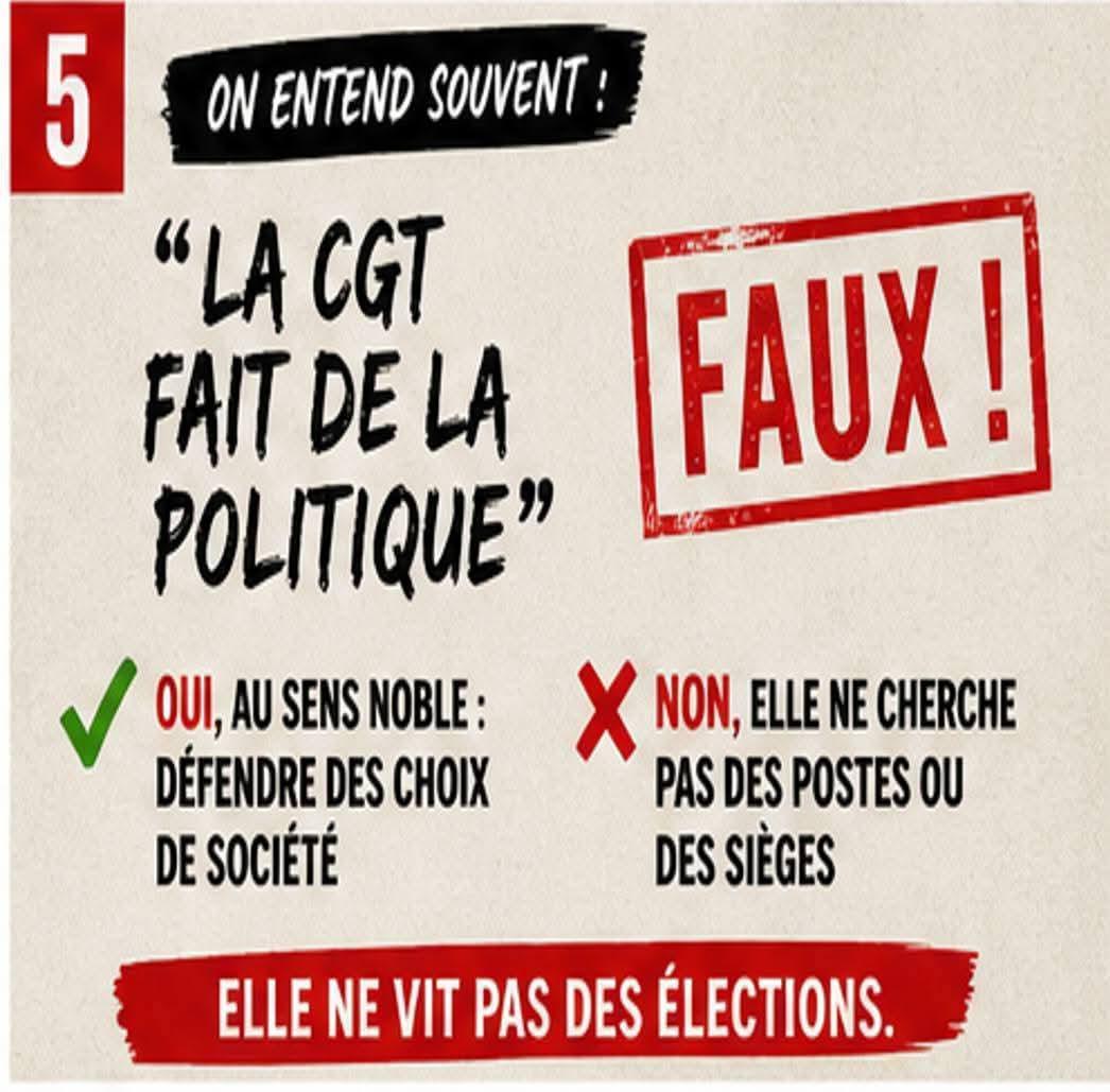 Non la CGT n'est pas un parti politique et heureusement !
