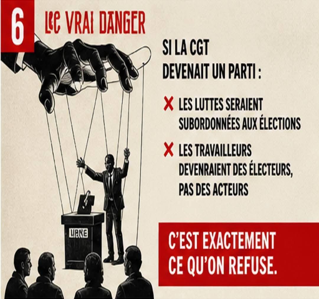 Non la CGT n'est pas un parti politique et heureusement !