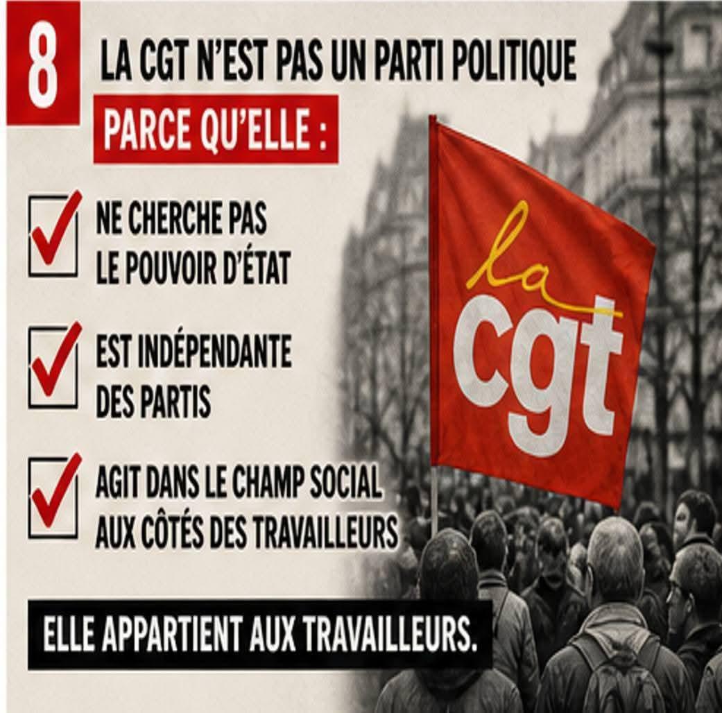 Non la CGT n'est pas un parti politique et heureusement !