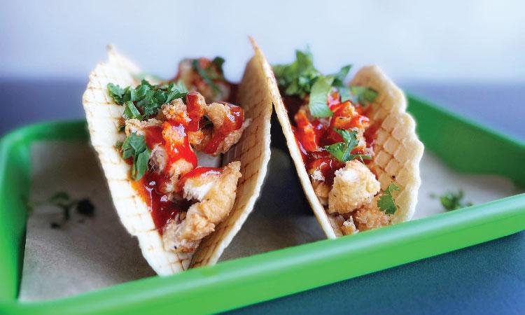 Chicken & Waffle Tacos