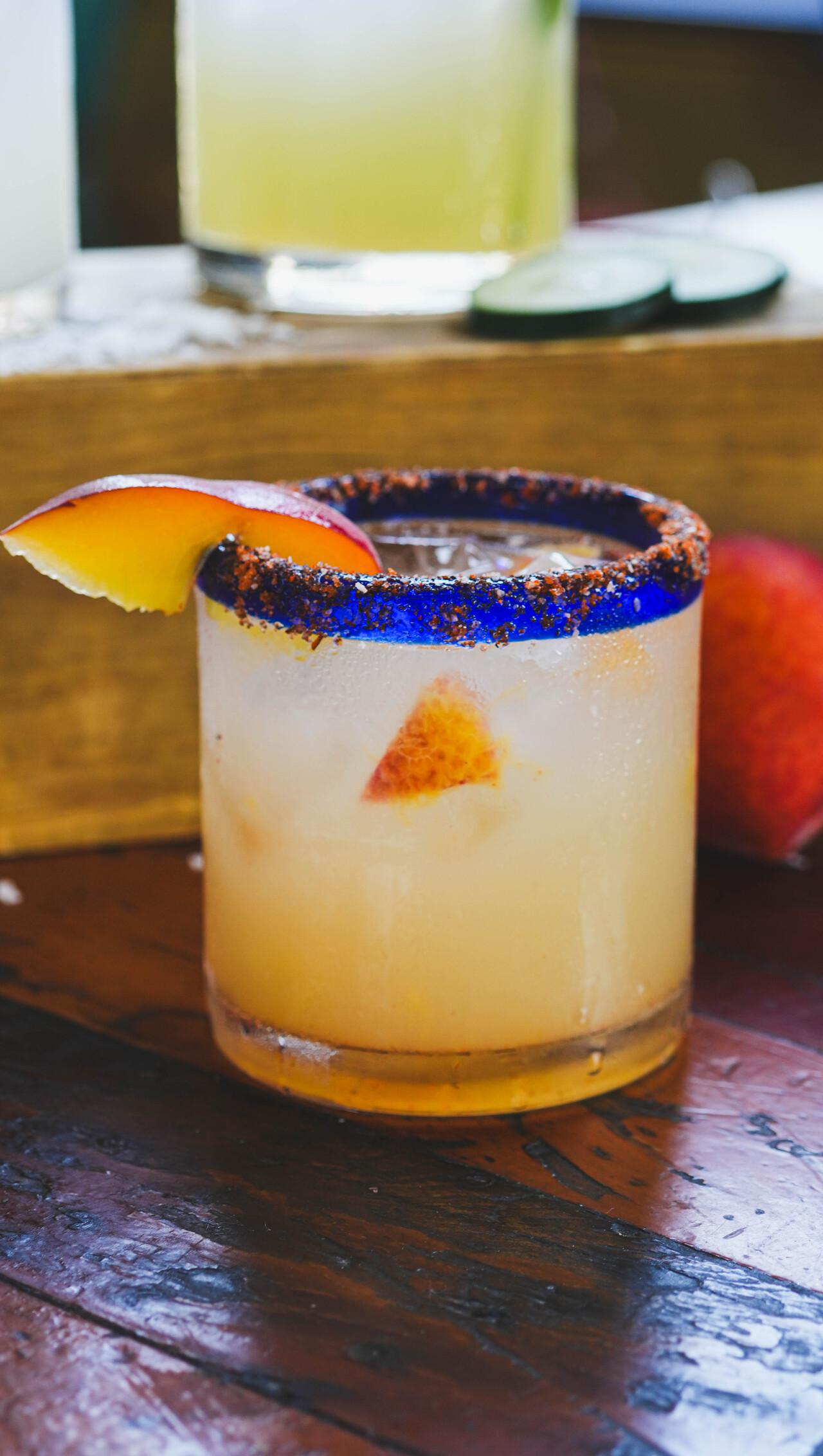 Hot Honey Peach Margarita