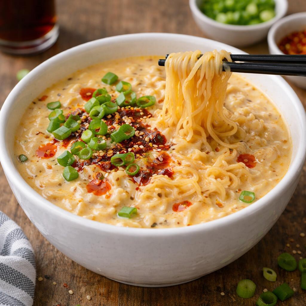 Creamy Ramen Upgrade (Egg, Green Onion, Chili Oil)