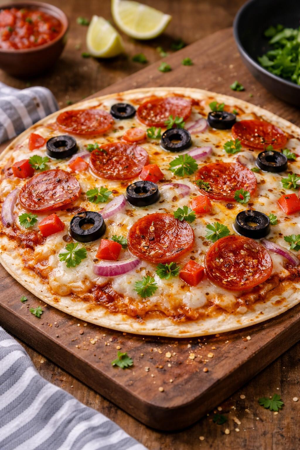 Tortilla Pizzas (Skillet or Air Fryer)