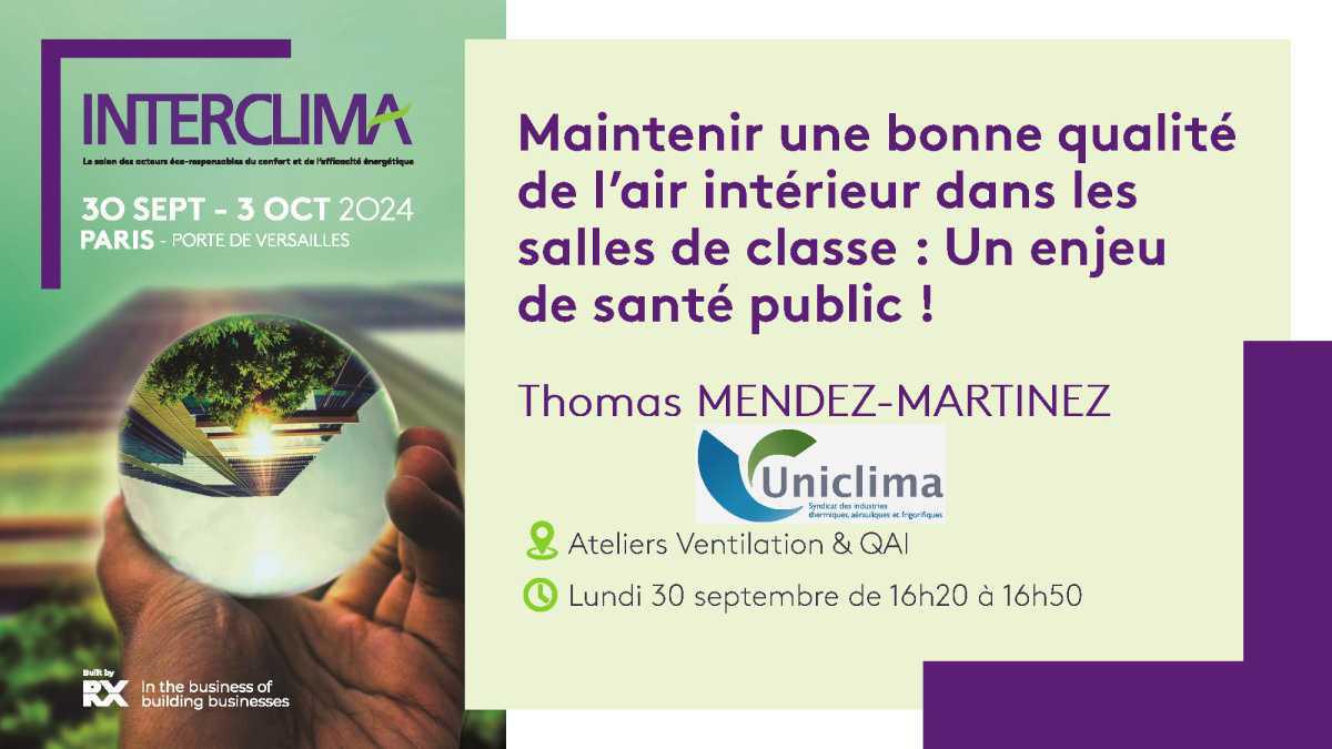 Conférences du 30 septembre 2024 - Salon Interclima