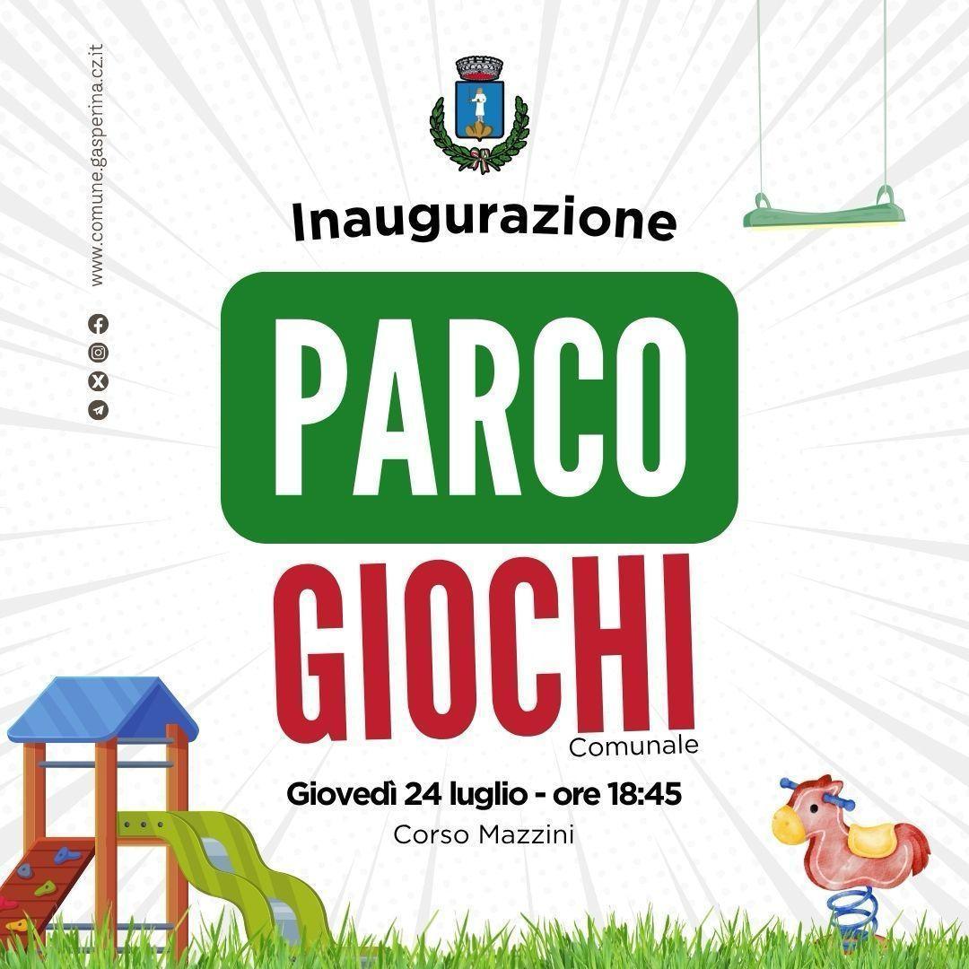  Inaugurazione parco giochi (inizio ore 18:45)
