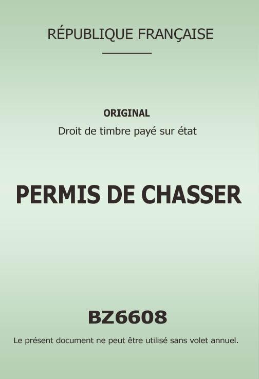 Permis de chasser Permis de chasser