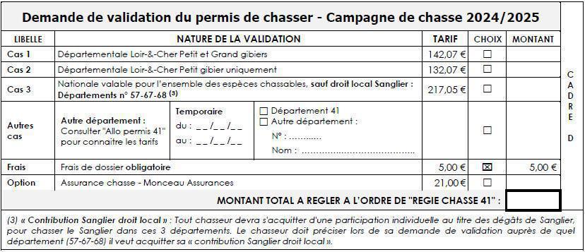 Permis de chasser Permis de chasser