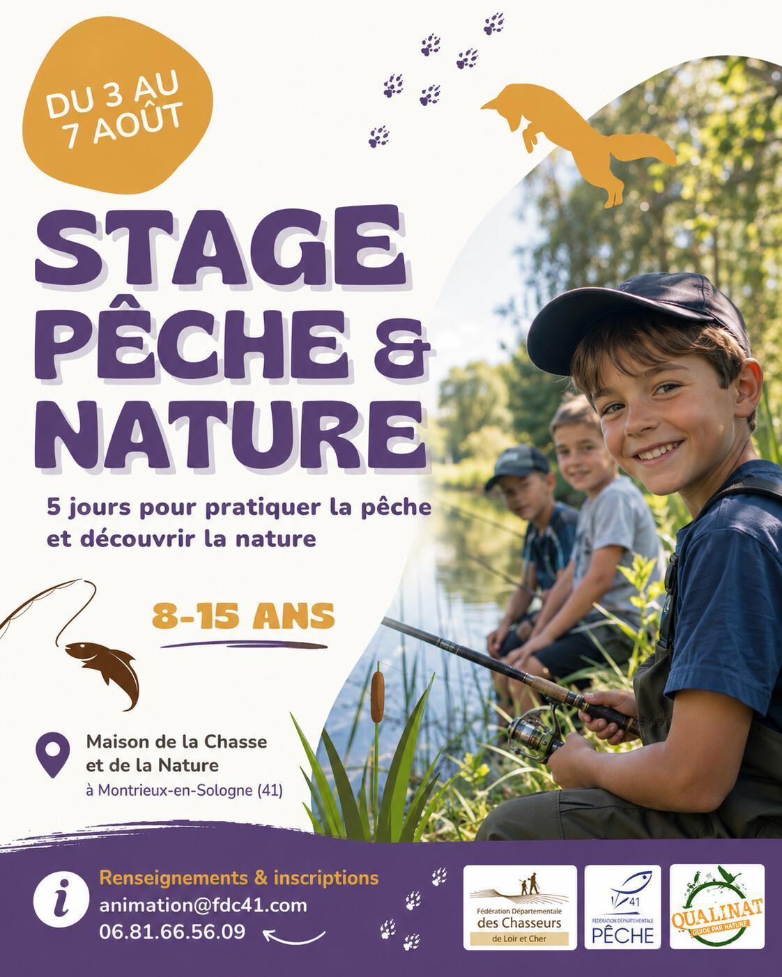 Stage Pêche & Nature : 5 jours pour pratiquer la pêche et découvrir la nature Stage Pêche & Nature : 5 jours pour pratiquer la pêche et découvrir la nature